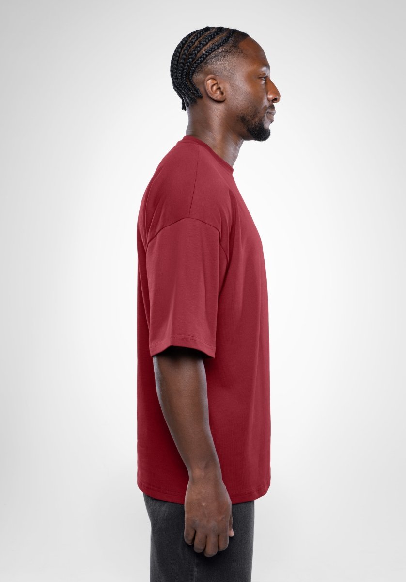 Heavy Oversize Tee - Bordeaux (Bordeaux) – T-shirt's von Straight Outta Cotton