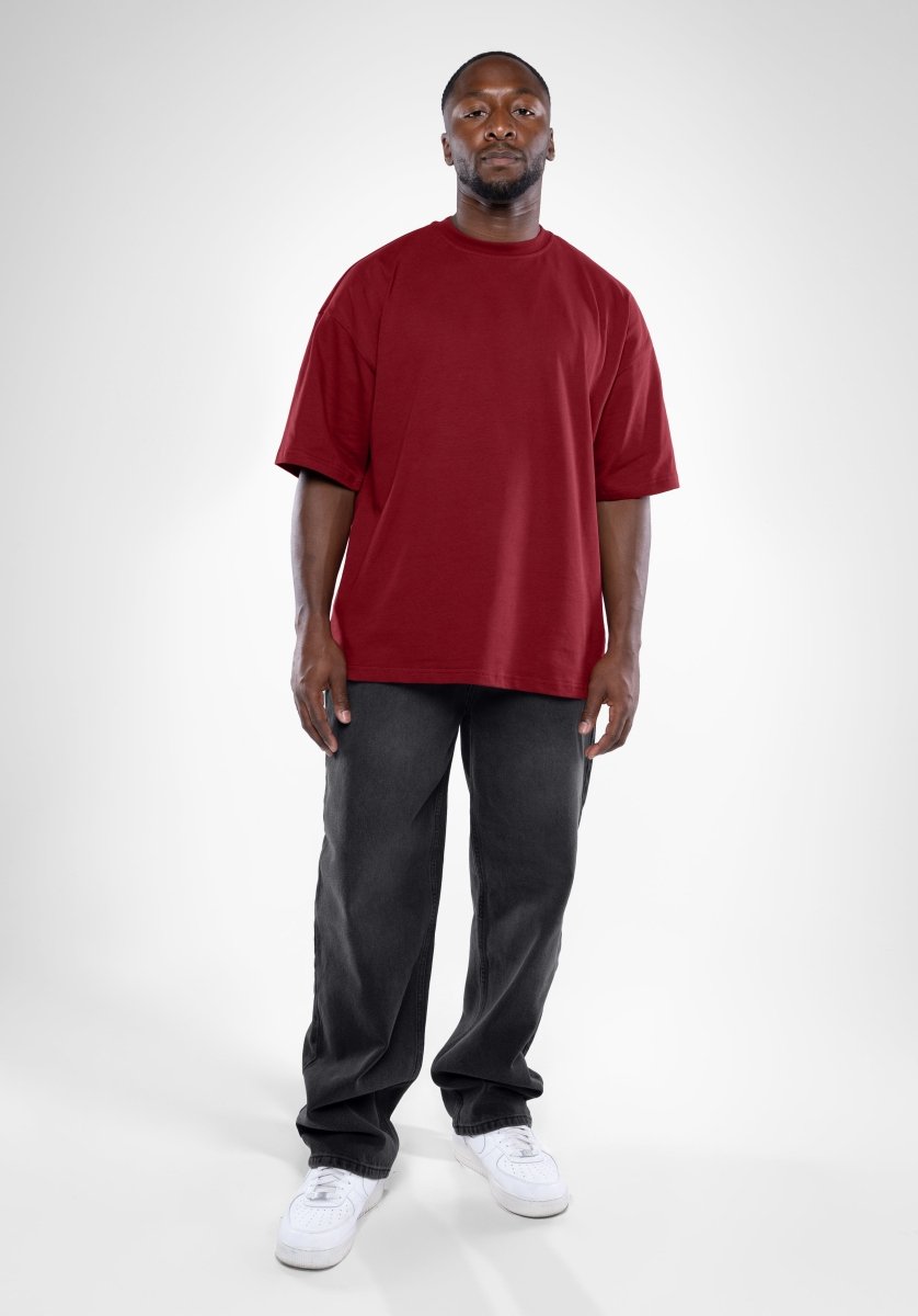 Heavy Oversize Tee - Bordeaux (Bordeaux) – T-shirt's von Straight Outta Cotton