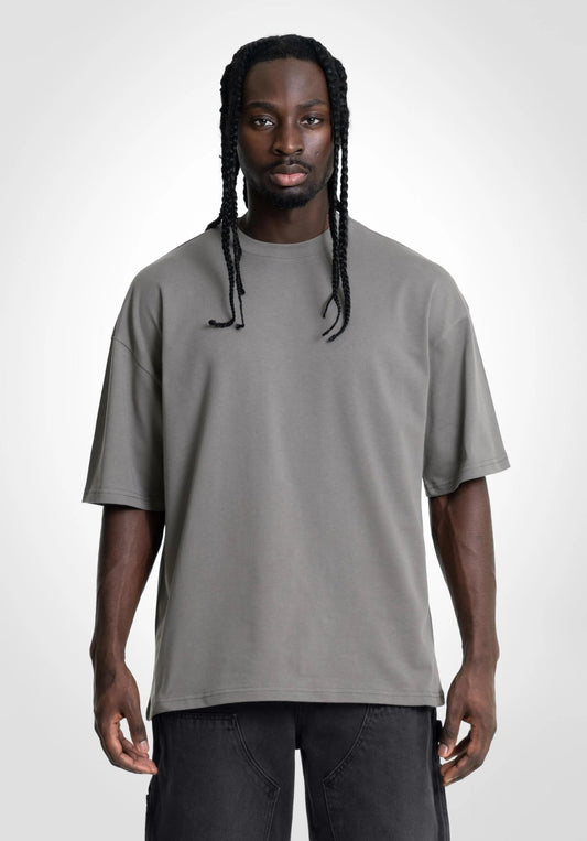 Heavy Oversize Tee - Cool Grey (Grau) – T-shirt's von Straight Outta Cotton