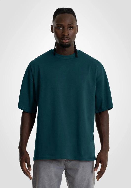 Heavy Oversize Tee - Dark Pine Green (Grün) – T-shirt's von Straight Outta Cotton