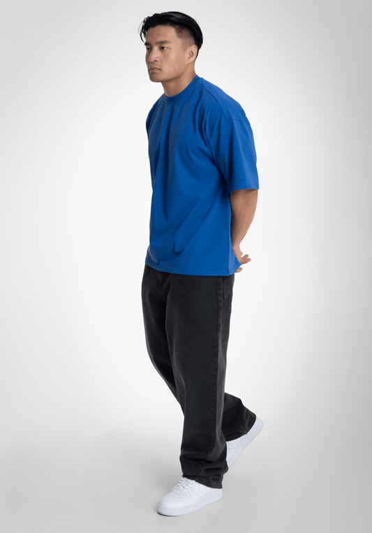 Heavy Oversize Tee - East Blue (Blau) – T-shirt's von Straight Outta Cotton