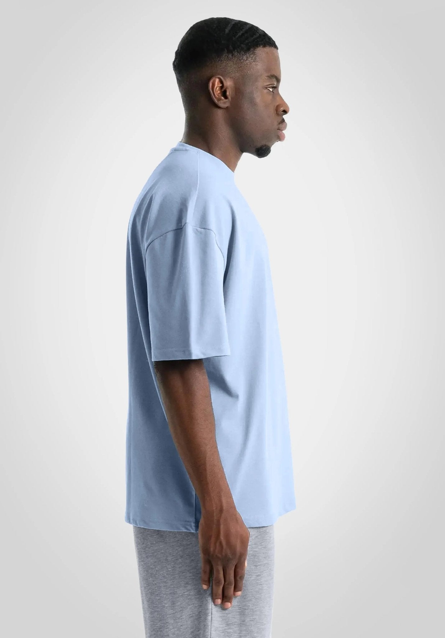 Heavy Oversize Tee - Light Blue (Blau) – T-shirt's von Straight Outta Cotton