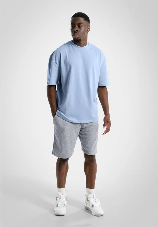 Heavy Oversize Tee - Light Blue (Blau) – T-shirt's von Straight Outta Cotton