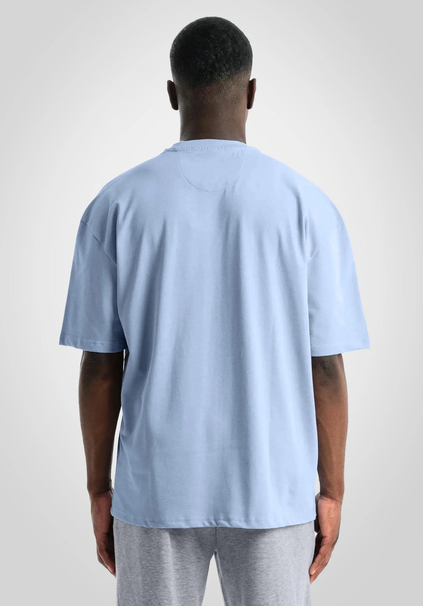 Heavy Oversize Tee - Light Blue (Blau) – T-shirt's von Straight Outta Cotton