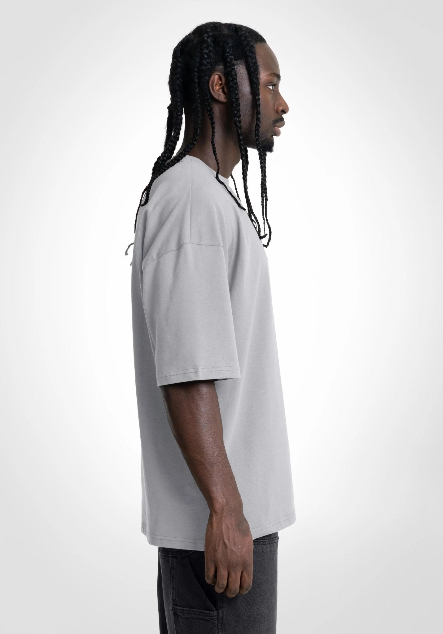 Heavy Oversize Tee - Light Grey () – T-shirt's von Straight Outta Cotton