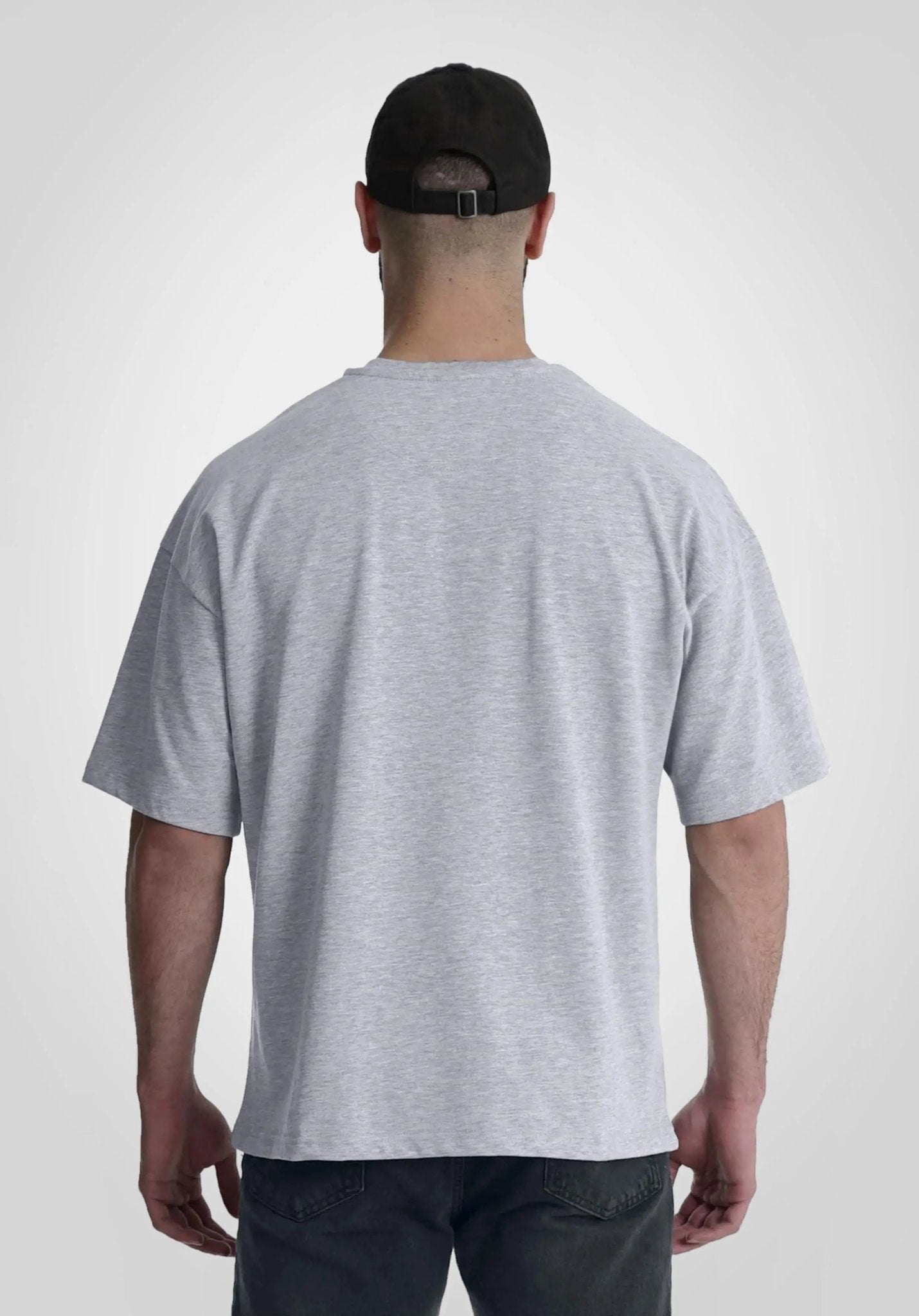 Heavy Oversize Tee - Melange Grey (Grau) – T-shirt's von Straight Outta Cotton