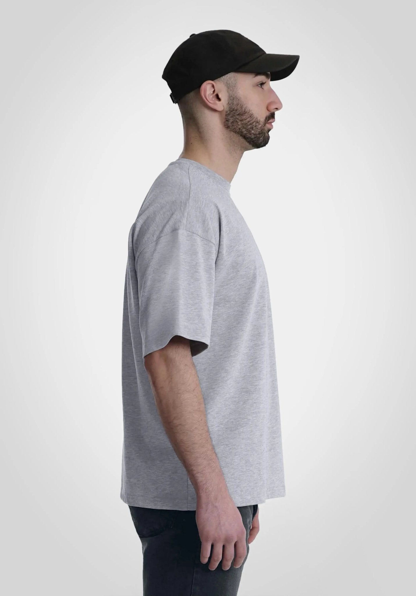 Heavy Oversize Tee - Melange Grey (Grau) – T-shirt's von Straight Outta Cotton