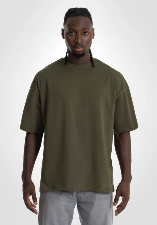 Heavy Oversize Tee - Olive (Olive) – T-shirt's von Straight Outta Cotton