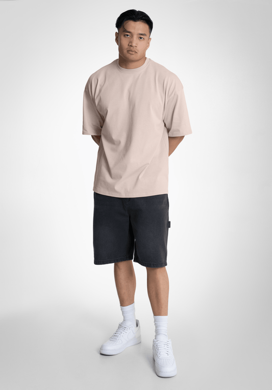 Heavy Oversize Tee - Peach Latte (Peach Latte) – T-shirt's von Straight Outta Cotton