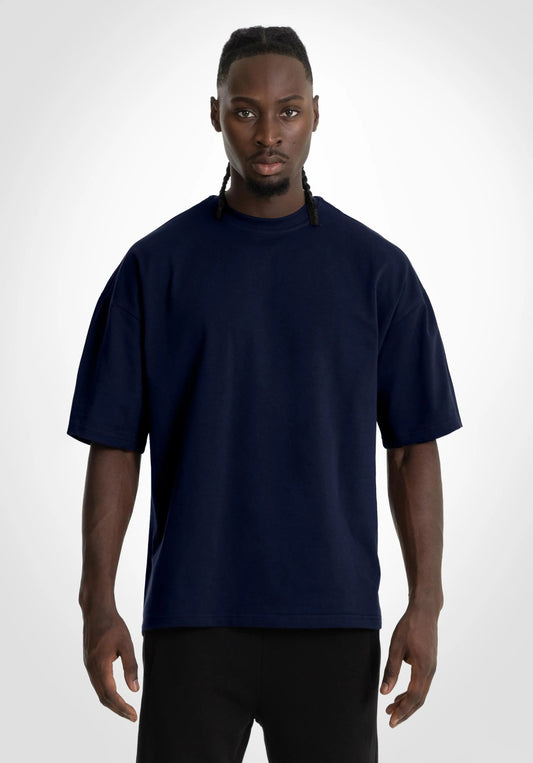 Heavy Oversize Tee - Slate Navy (Marineblau) – T-shirt's von Straight Outta Cotton