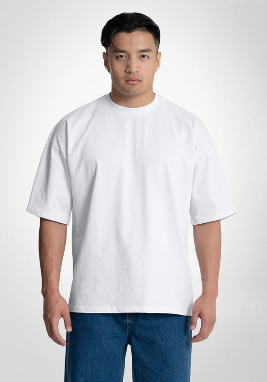 Heavy Oversize Tee - White (Weiß) – T-shirt's von Straight Outta Cotton