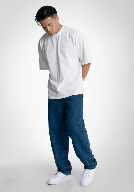 Heavy Oversize Tee - White (Weiß) – T-shirt's von Straight Outta Cotton