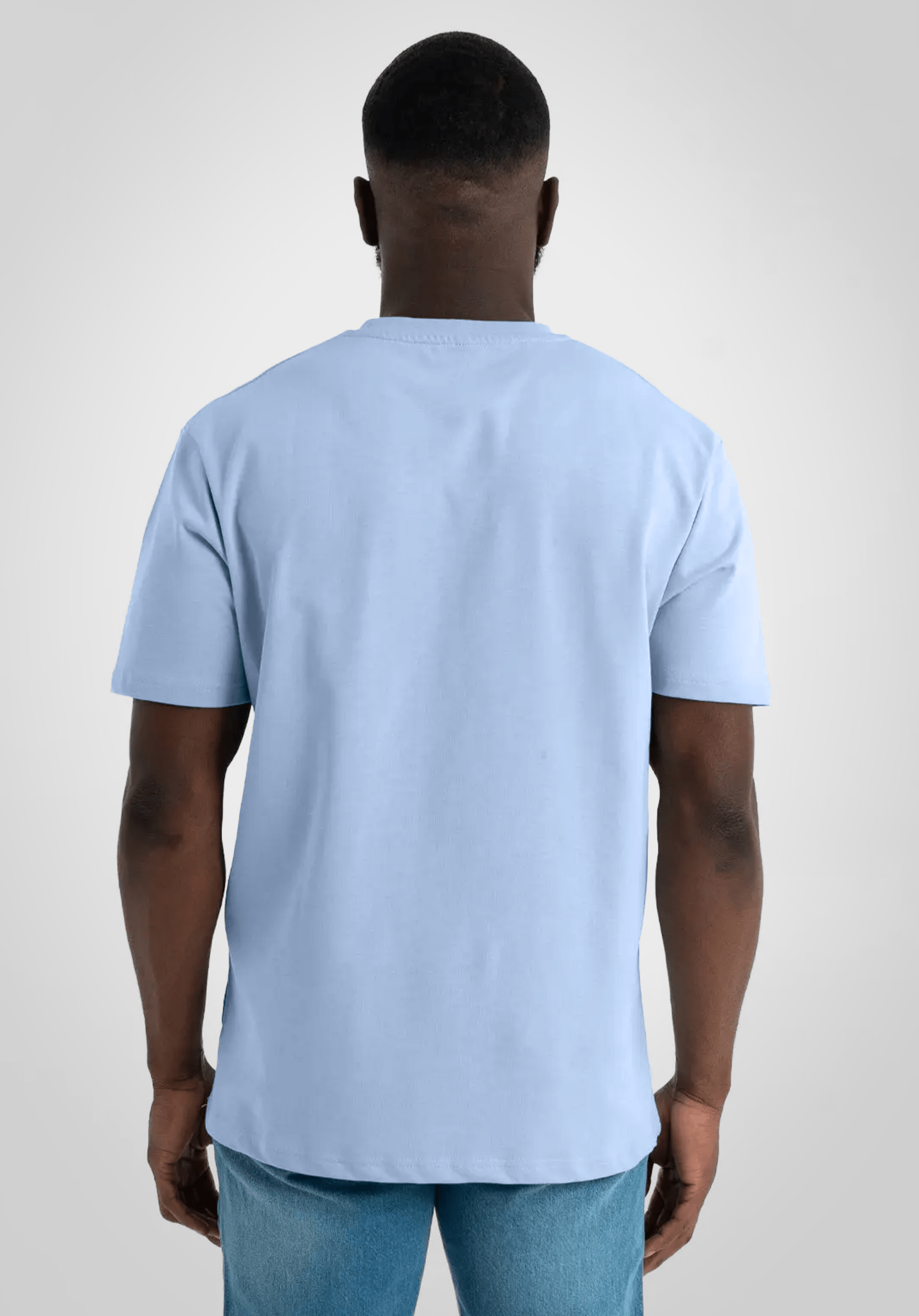 Heavy Regular Fit Tee - Light Blue (Blau) – von Straight Outta Cotton