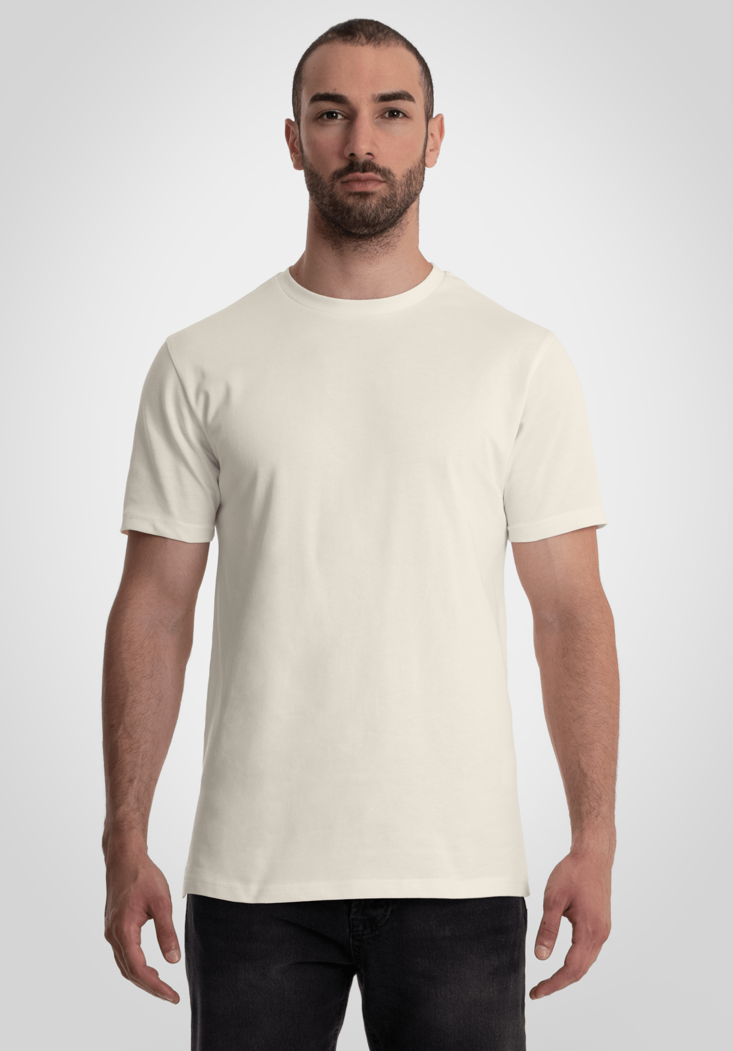 Heavy Regular Fit Tee - Off White (Off White) – von Straight Outta Cotton