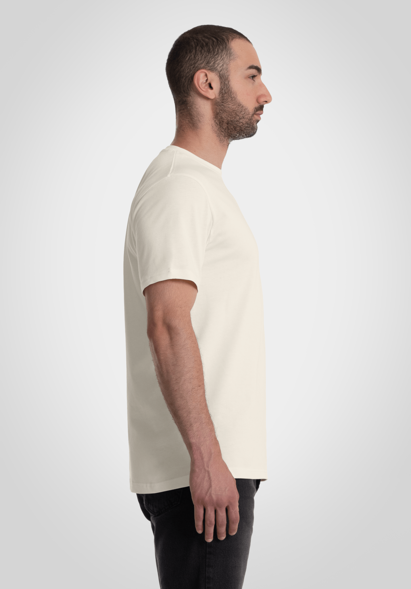 Heavy Regular Fit Tee - Off White (Off White) – von Straight Outta Cotton