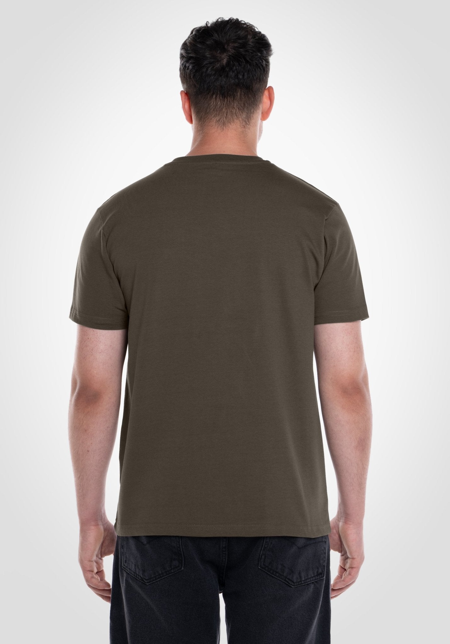 Heavy Regular Fit Tee - Olive (Olive) – von Straight Outta Cotton