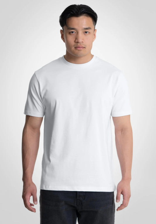 Heavy Regular Fit Tee - White (Weiß) – von Straight Outta Cotton