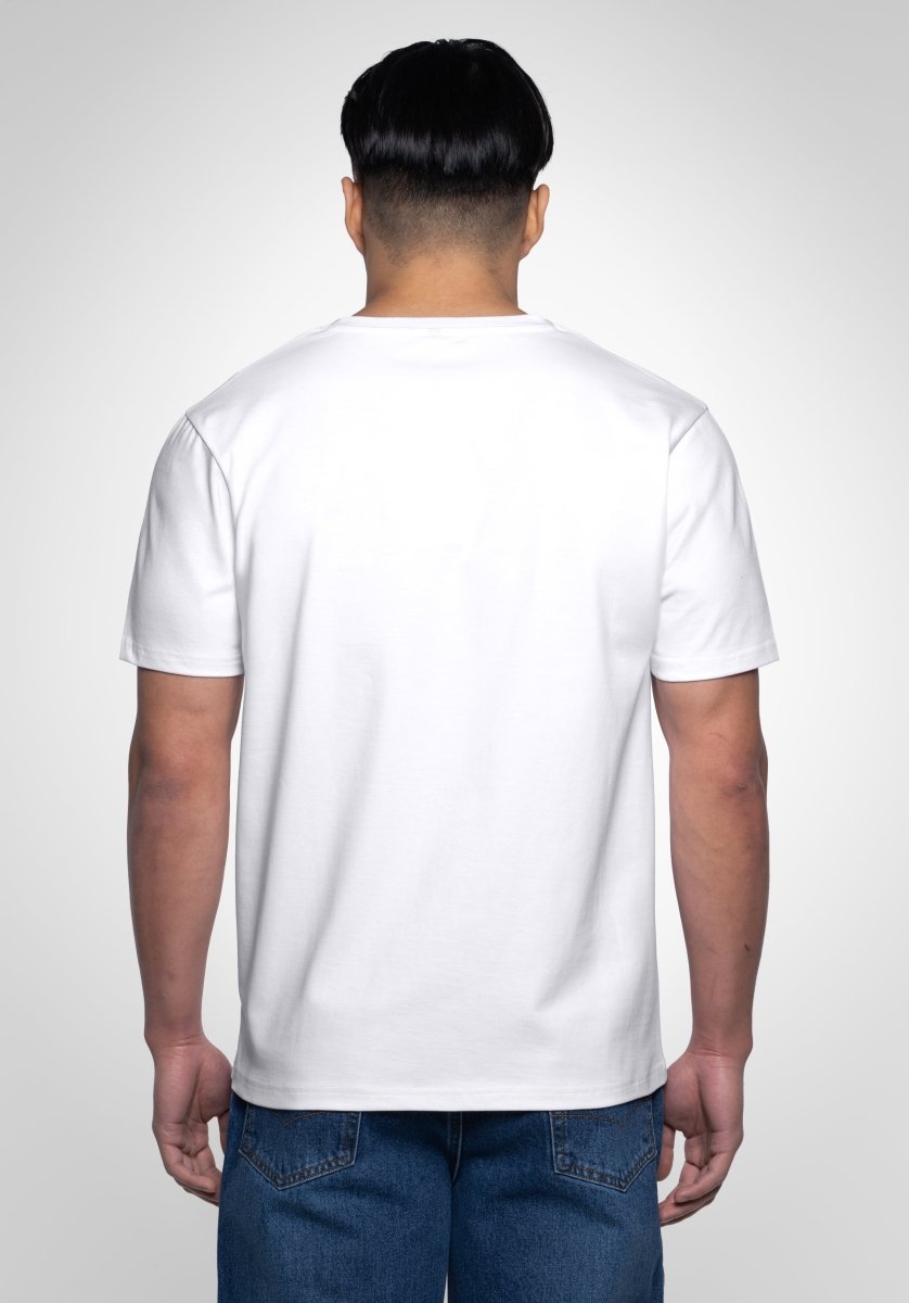 Heavy Regular V - Neck Tee - White (Wit) – T-shirt's van Straight Outta Cotton