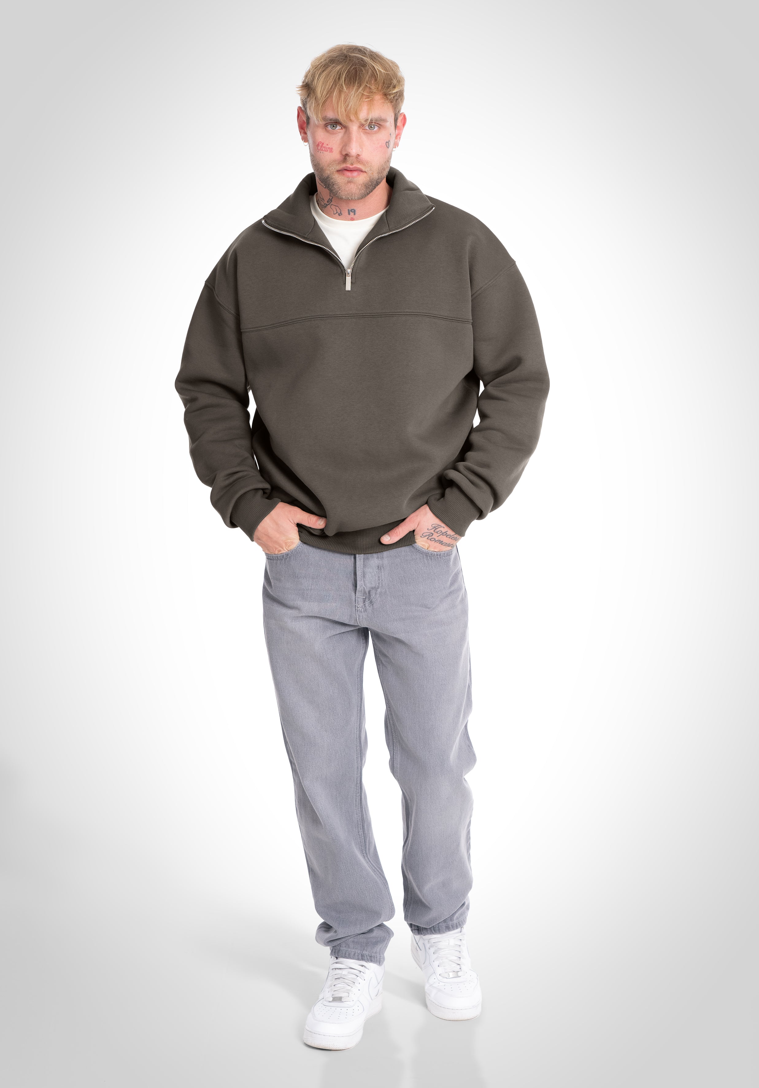 Half Zip - Olive