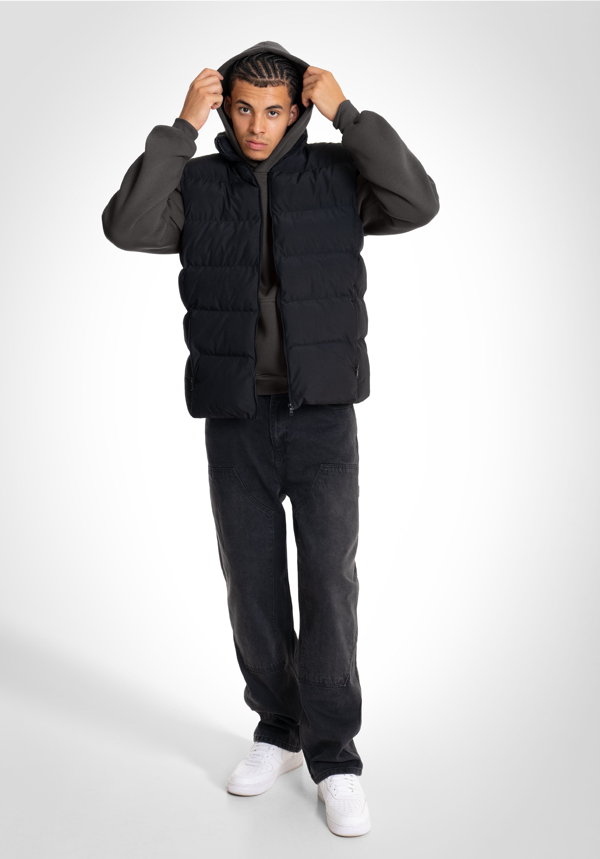 Basic Puff Vest - Black