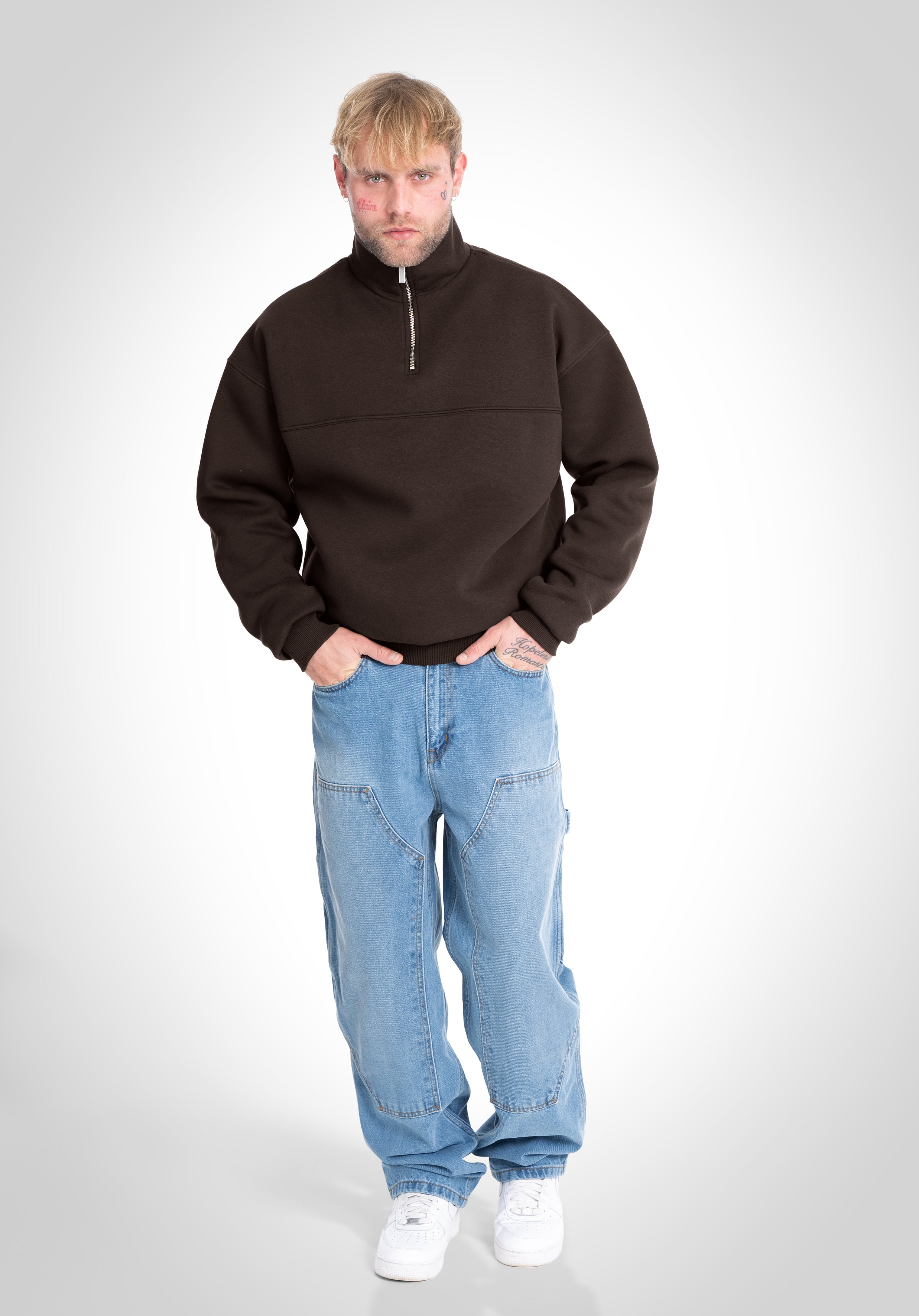 Half Zip - Brown