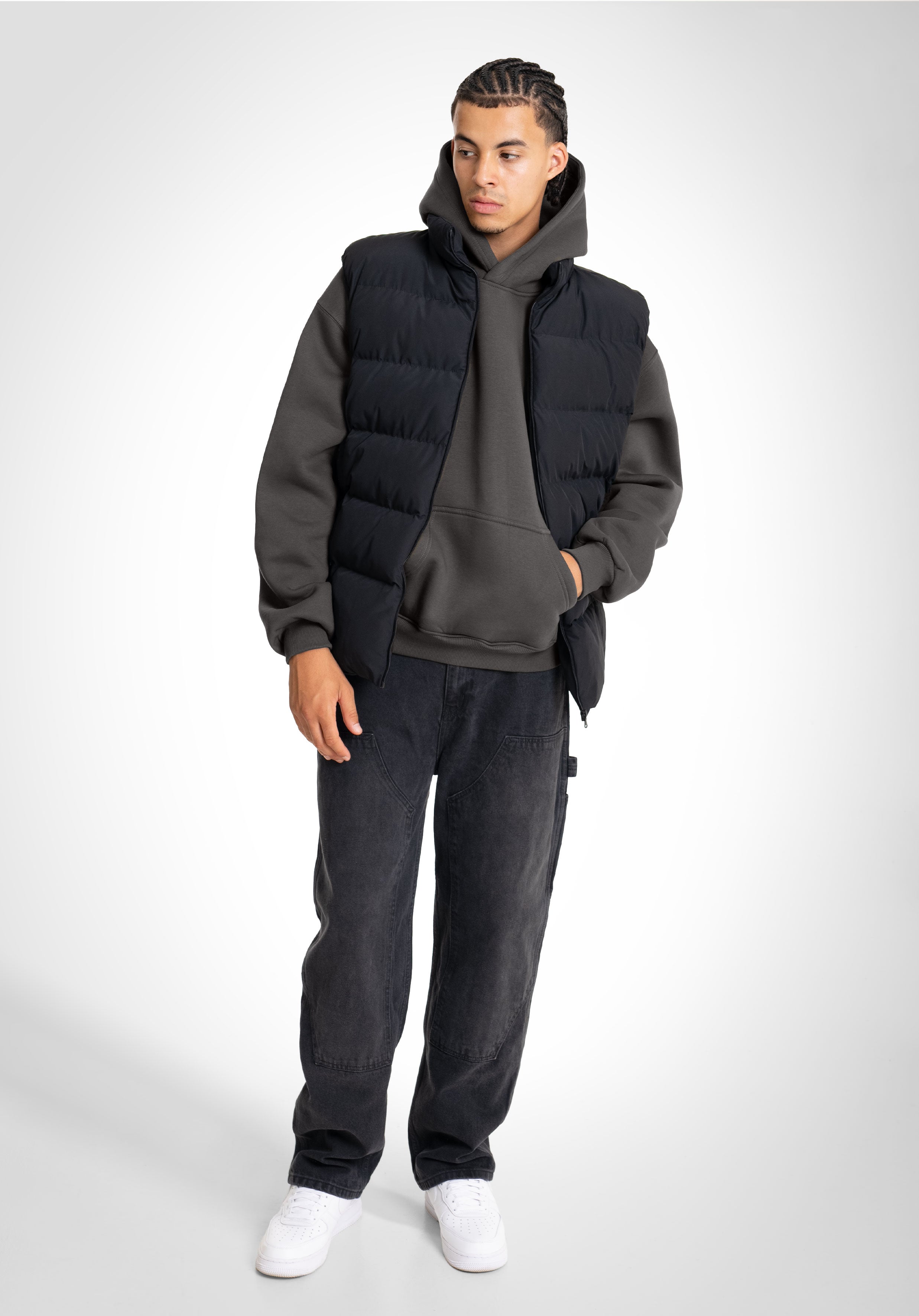 Basic Puff Vest - Black