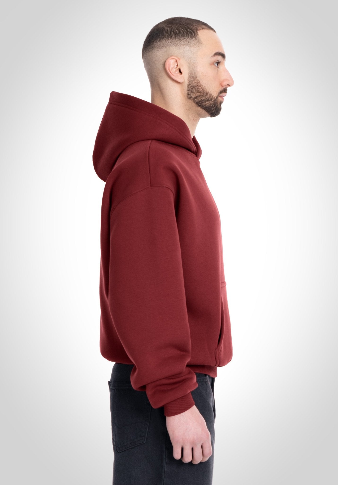 Oversize Hoodie Bordeaux Red () – Hoodies von Straight Outta Cotton