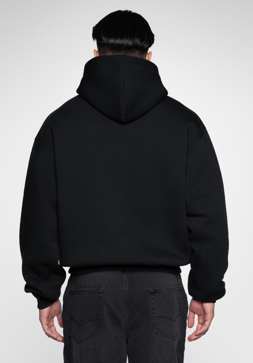 Oversize Hoodie Store Edition - Black on Black (Schwarz) – Hoodies von Straight Outta Cotton