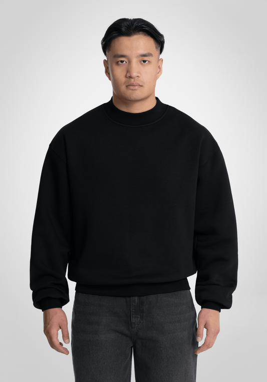 Oversize Sweater - Black (Schwarz) – Oversize Sweater von Straight Outta Cotton