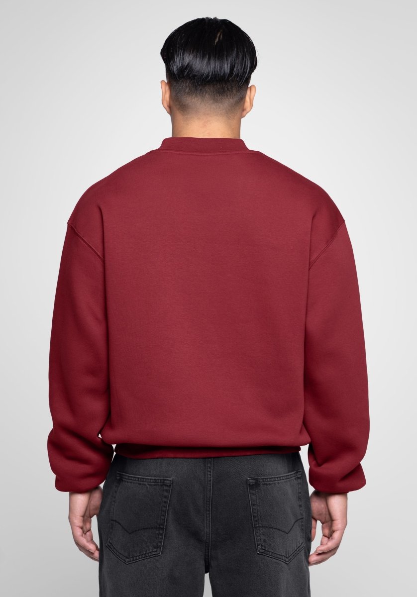 Oversize Sweater - Bordeaux (Bordeaux) – Oversize Sweater von Straight Outta Cotton