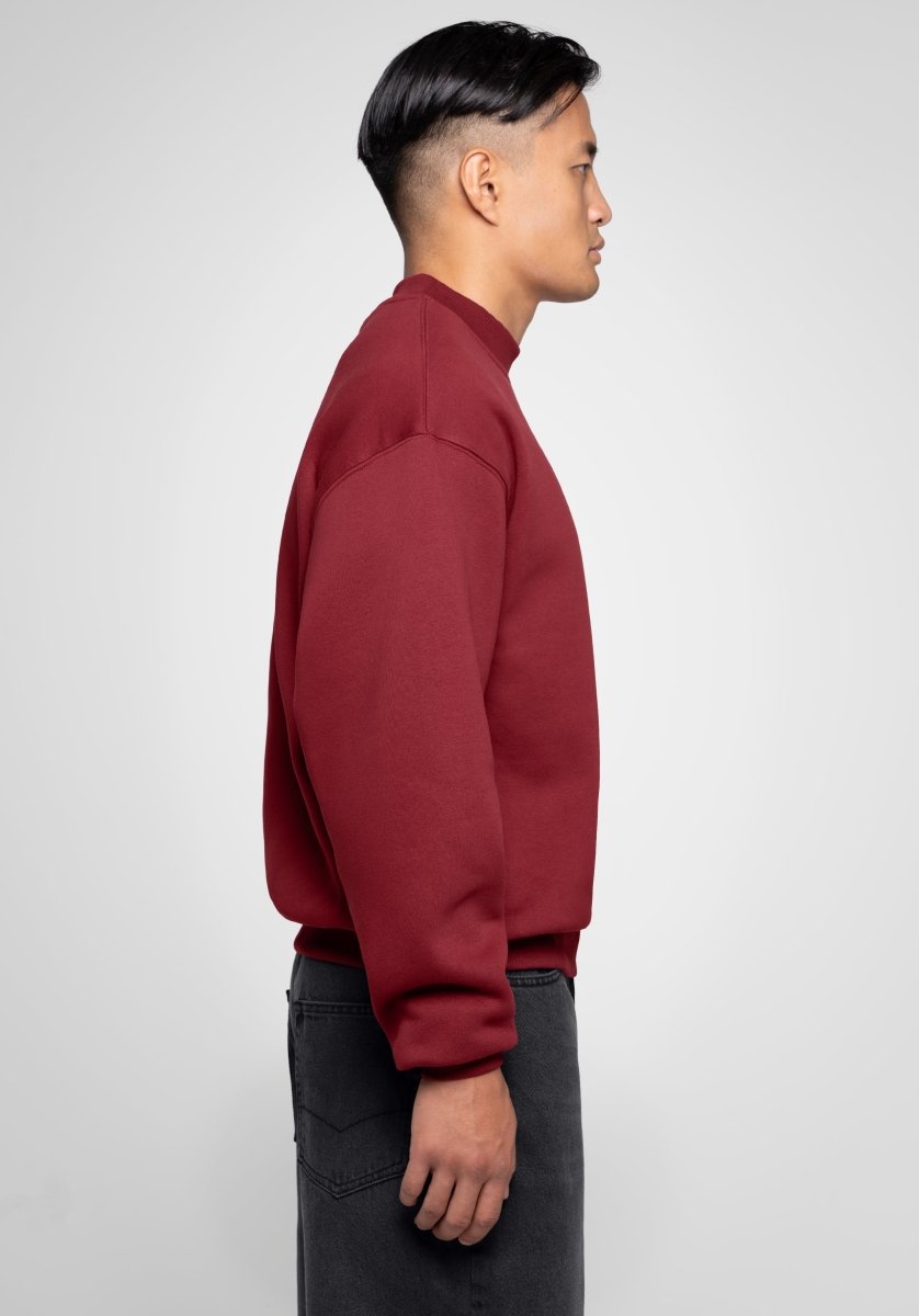 Oversize Sweater - Bordeaux (Bordeaux) – Oversize Sweater von Straight Outta Cotton