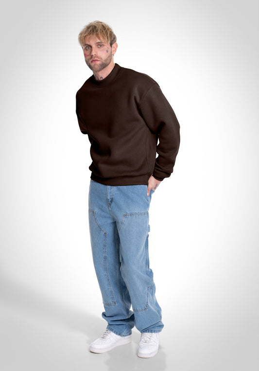 Oversize Sweater - Brown (Bruin) – Oversize Sweater van Straight Outta Cotton