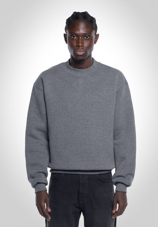 Oversize Sweater - Dark Melange Grey (Grijs) – Oversize Sweater van Straight Outta Cotton