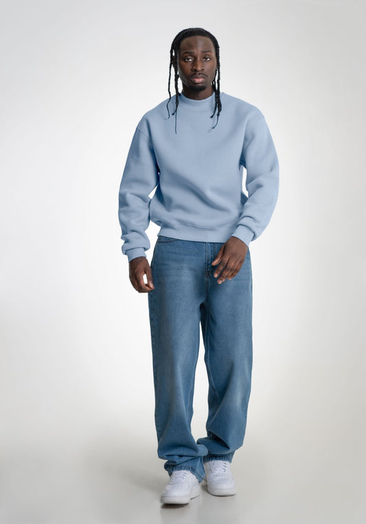 Oversize Sweater - Light Blue (Blau) – Oversize Sweater von Straight Outta Cotton