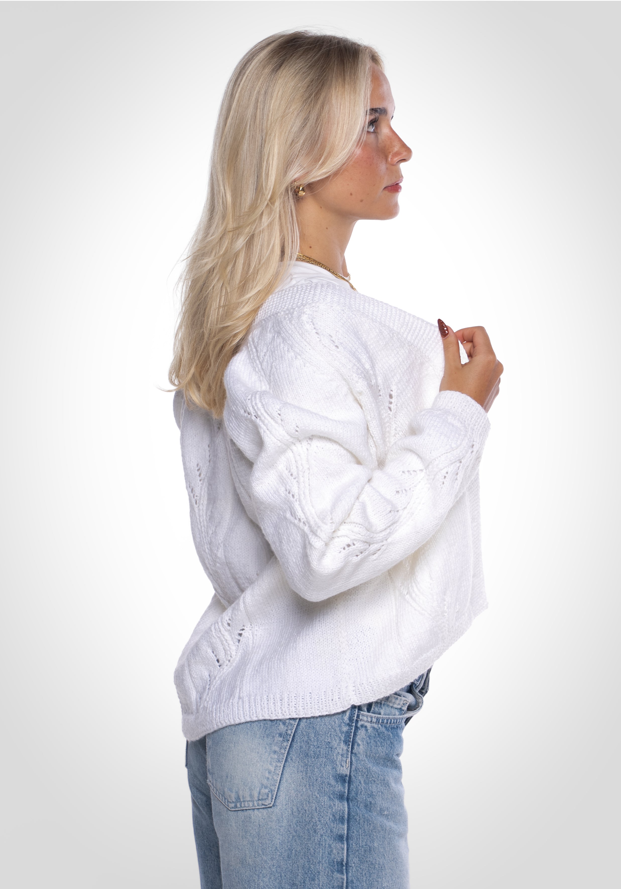 Handcrafted Knit Jacket - White