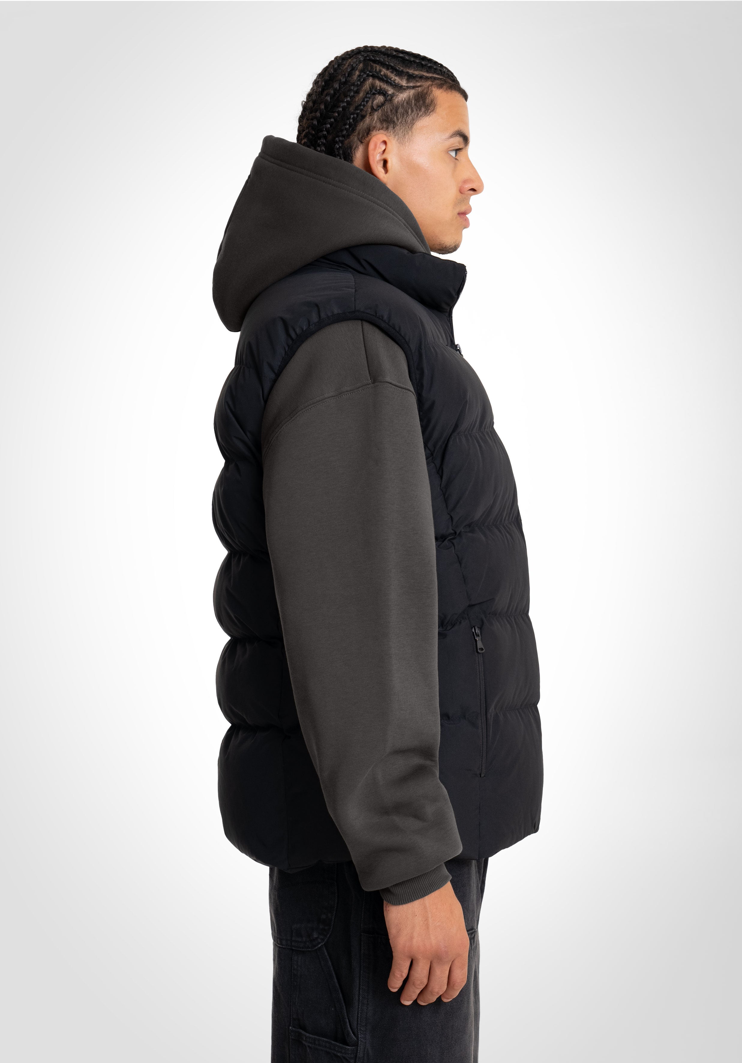 Basic Puff Vest - Black