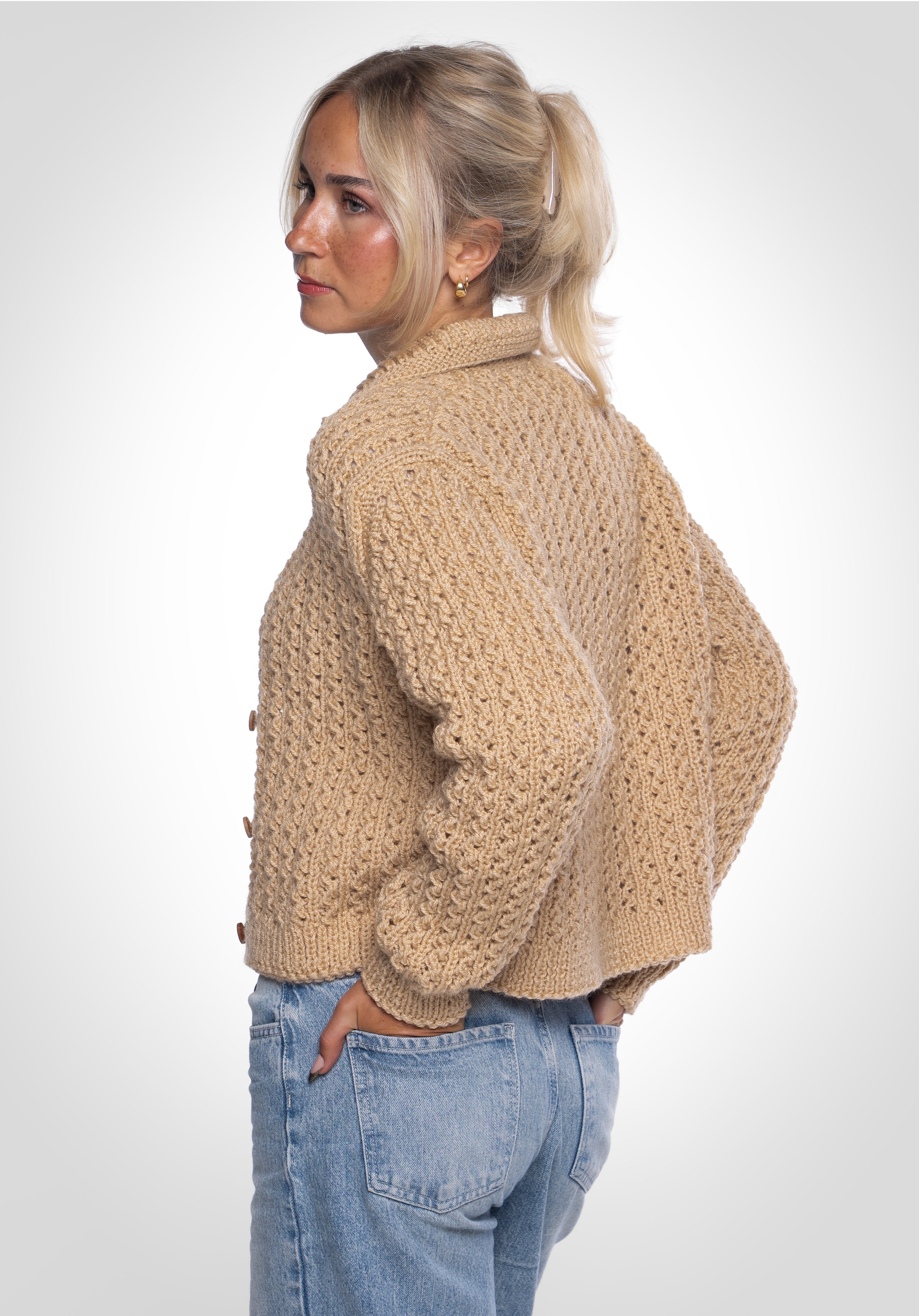 Handcrafted Knit Jacket - Nude
