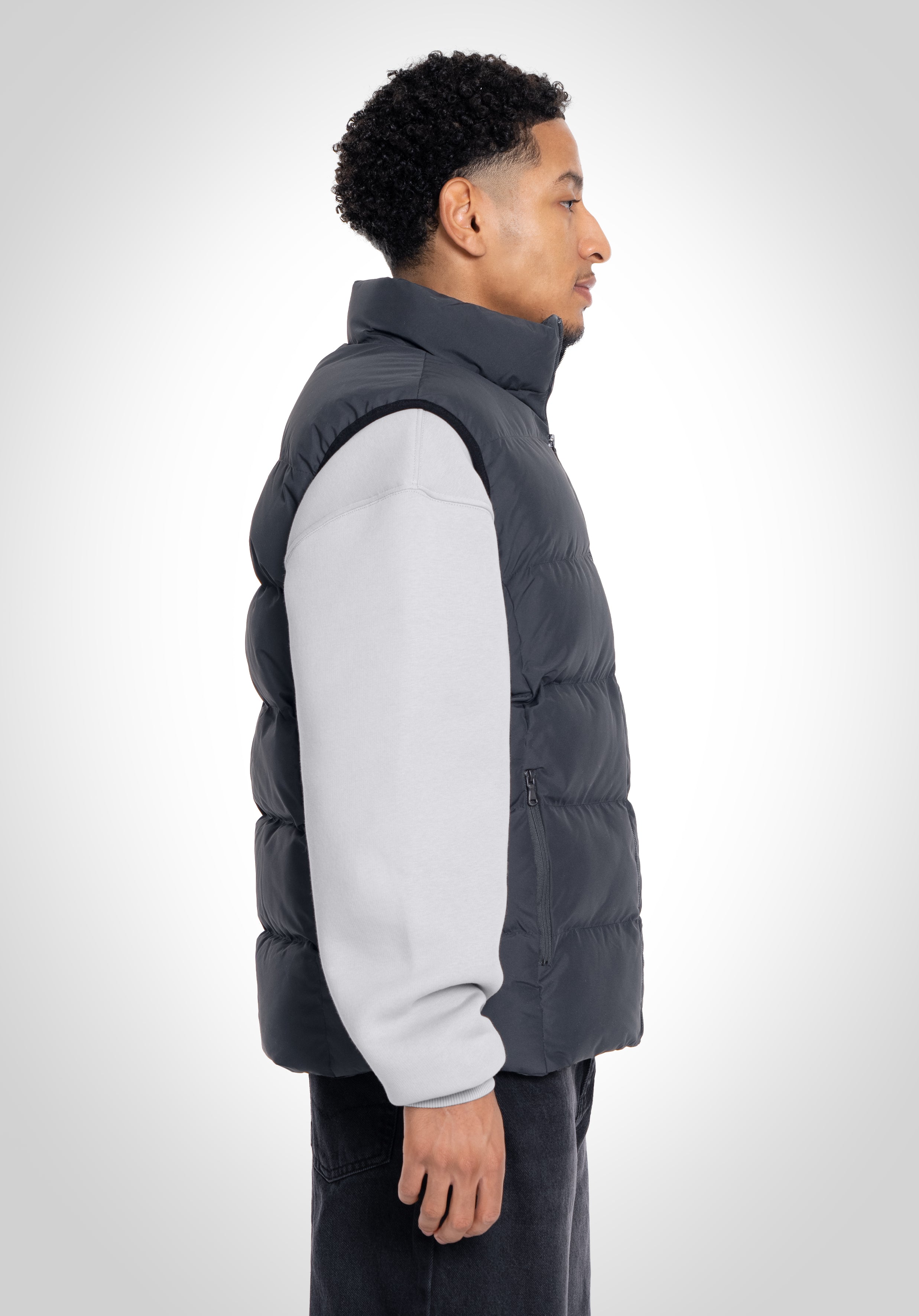 Basic Puff Vest - Slate Grey