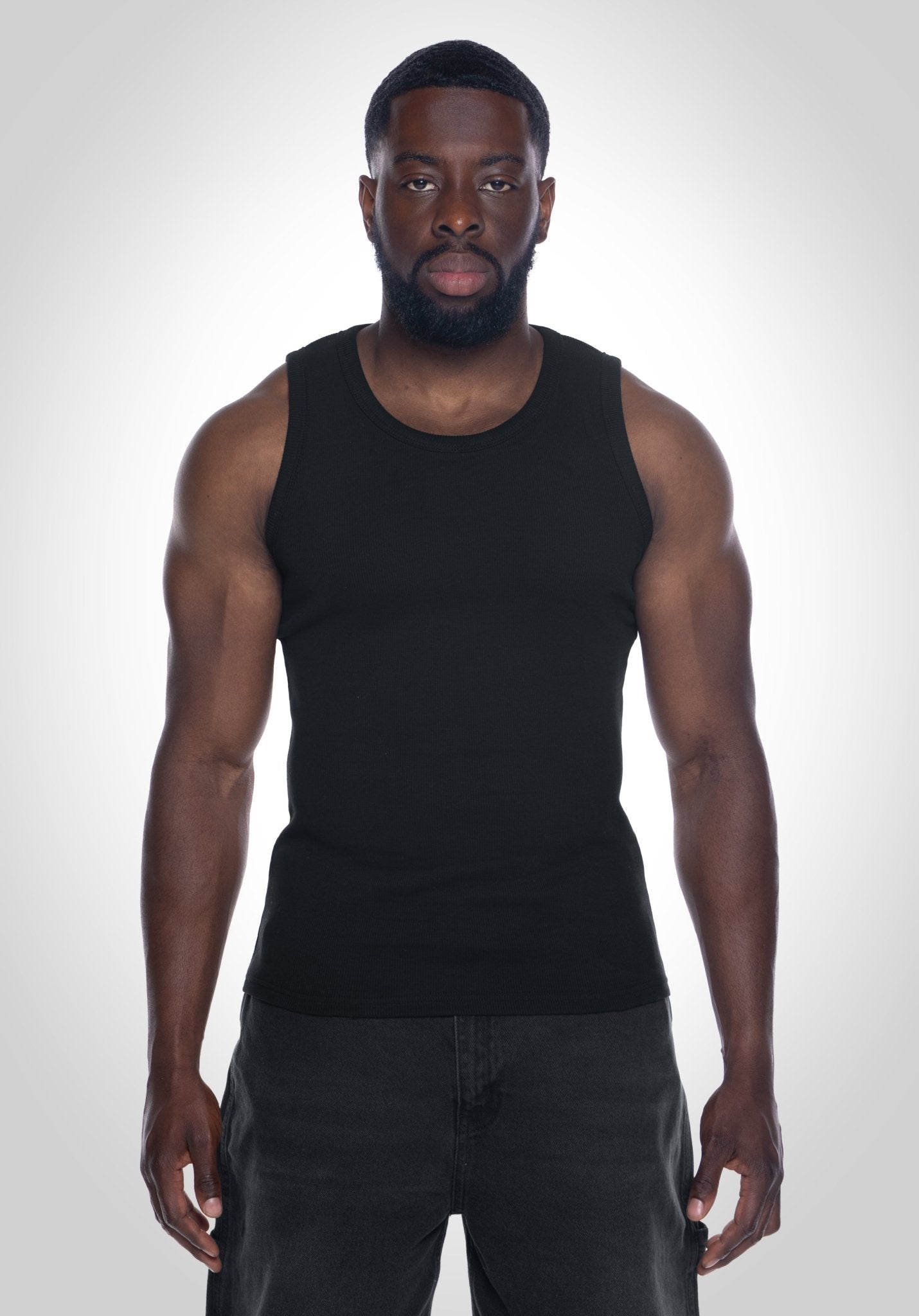 Tank Top - Black (Schwarz) – Tank Top von Straight Outta Cotton