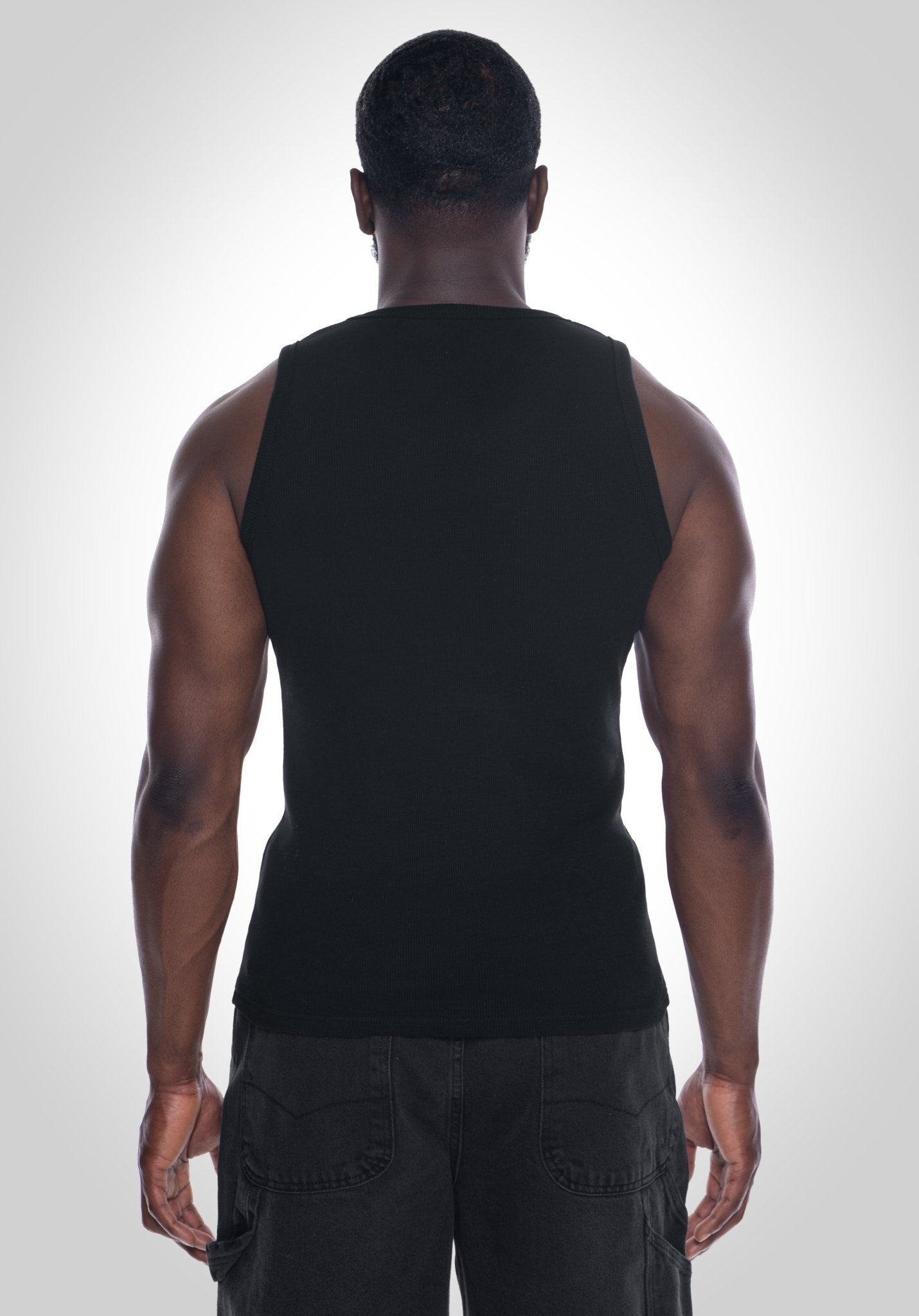 Tank Top - Black (Schwarz) – Tank Top von Straight Outta Cotton