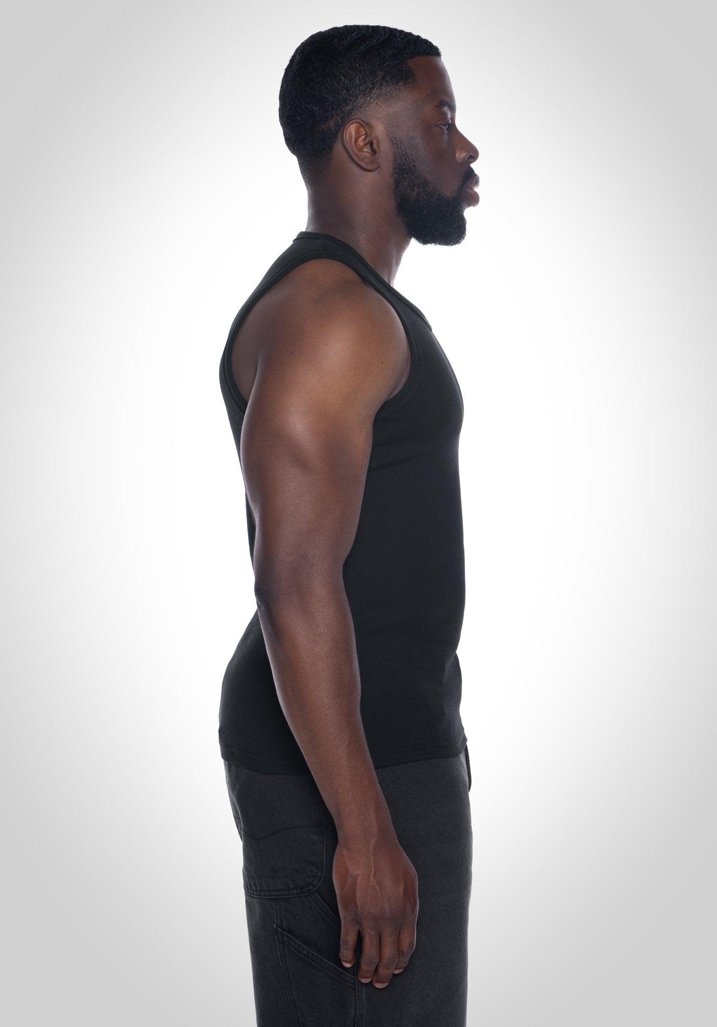 Tank Top - Black (Schwarz) – Tank Top von Straight Outta Cotton