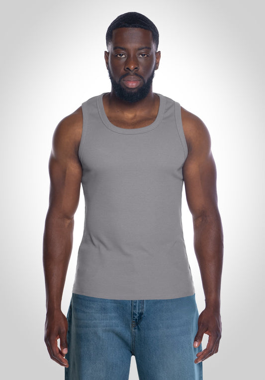 Tank Top - Cool Grey (Grau) – Tank Top von Straight Outta Cotton