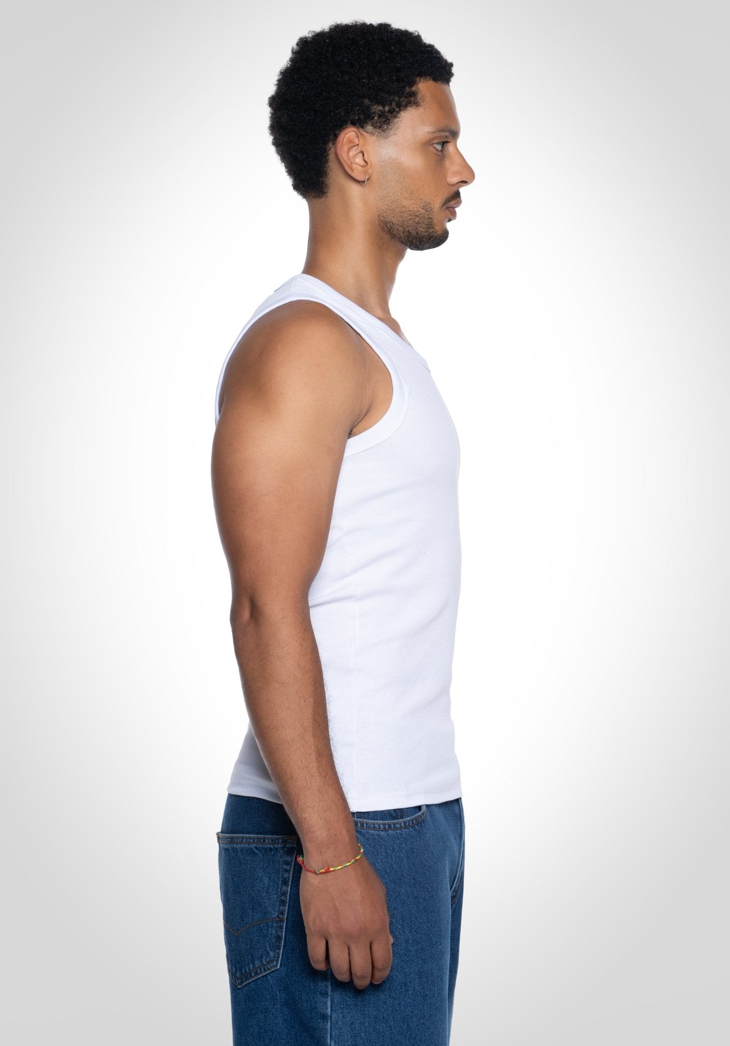 Tank Top - White (Weiß) – Tank Top von Straight Outta Cotton