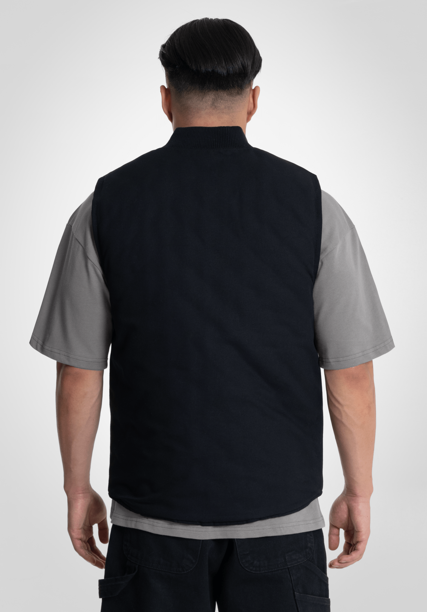 Workerwear Vest - Black (Schwarz) – von Straight Outta Cotton