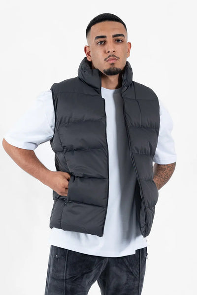 Basic Puff Vest - Slate Grey straight-outta-cotton.com