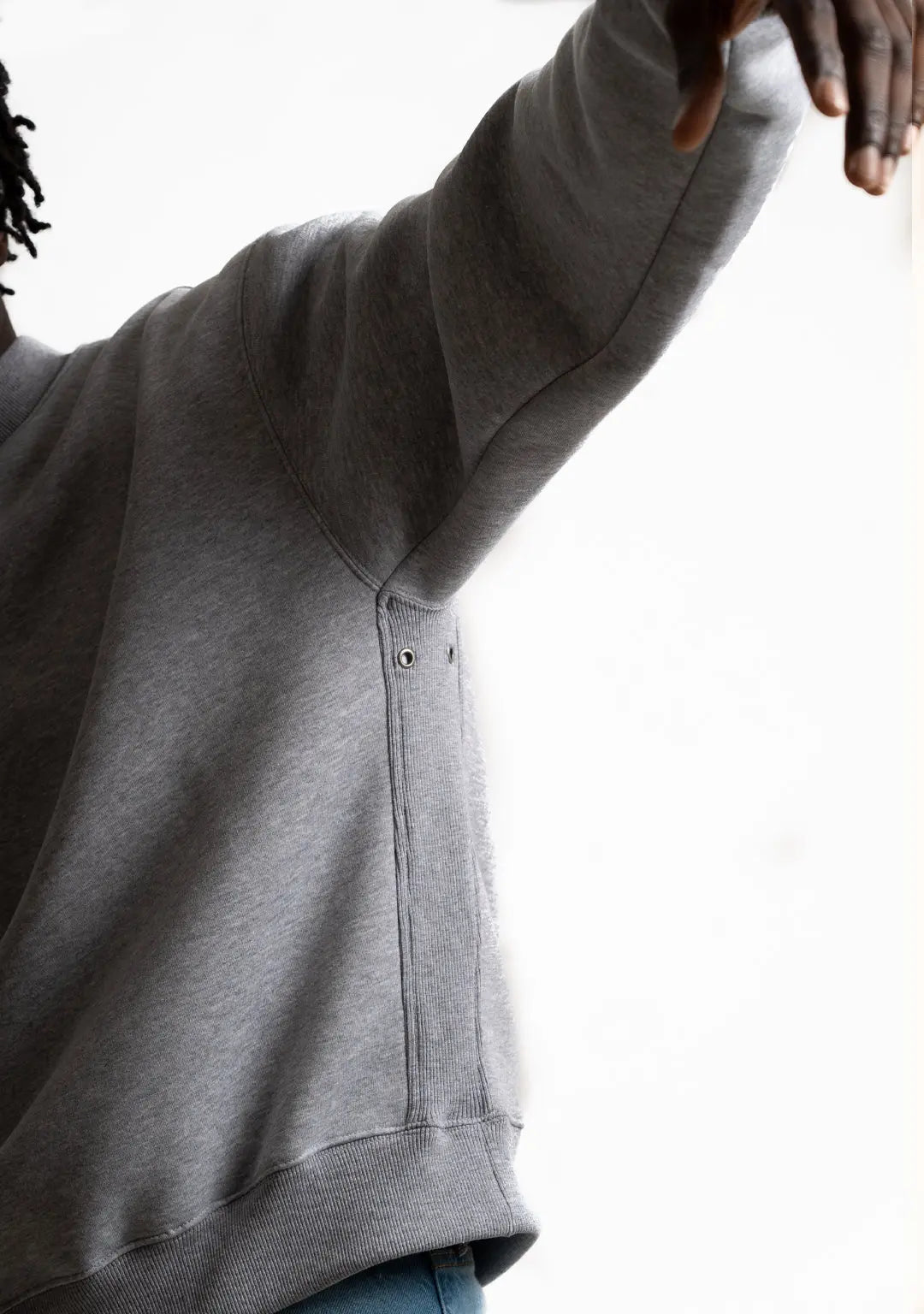 Oversize Sweater - Grey Melange Straight Outta Cotton