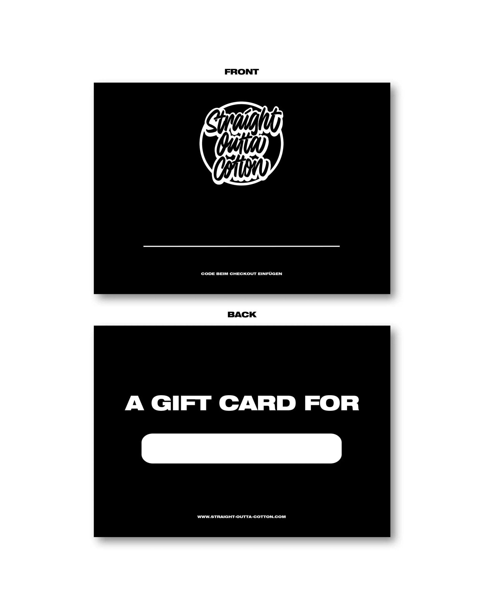 S.O.C. Gift Card/Gutschein () – Gift Card von Straight Outta Cotton