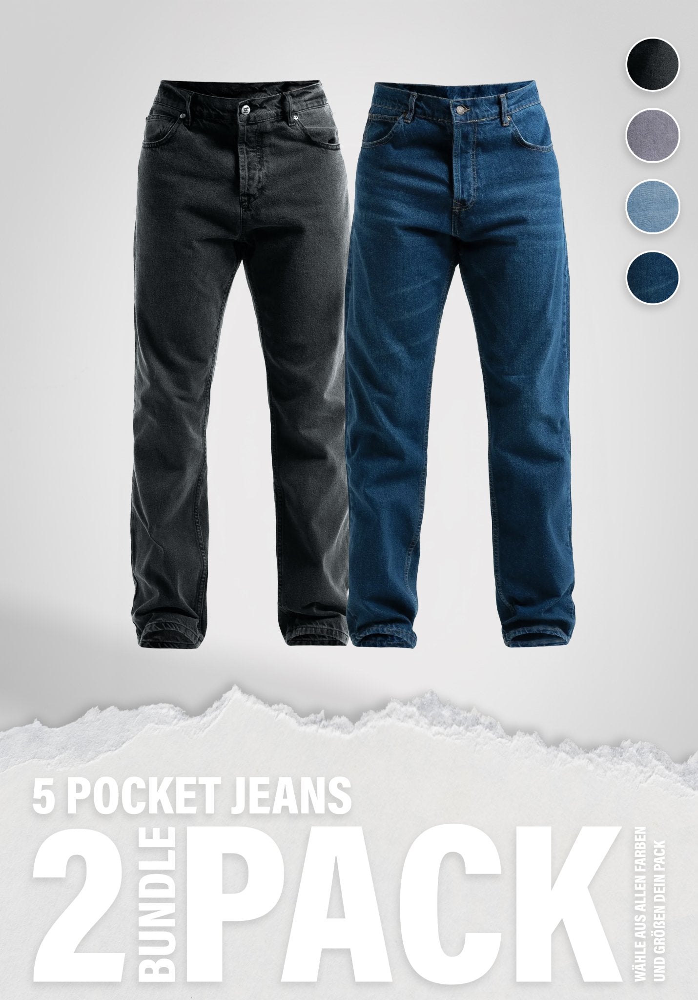 5 Pocket Jeans Doublepack () – von Straight Outta Cotton