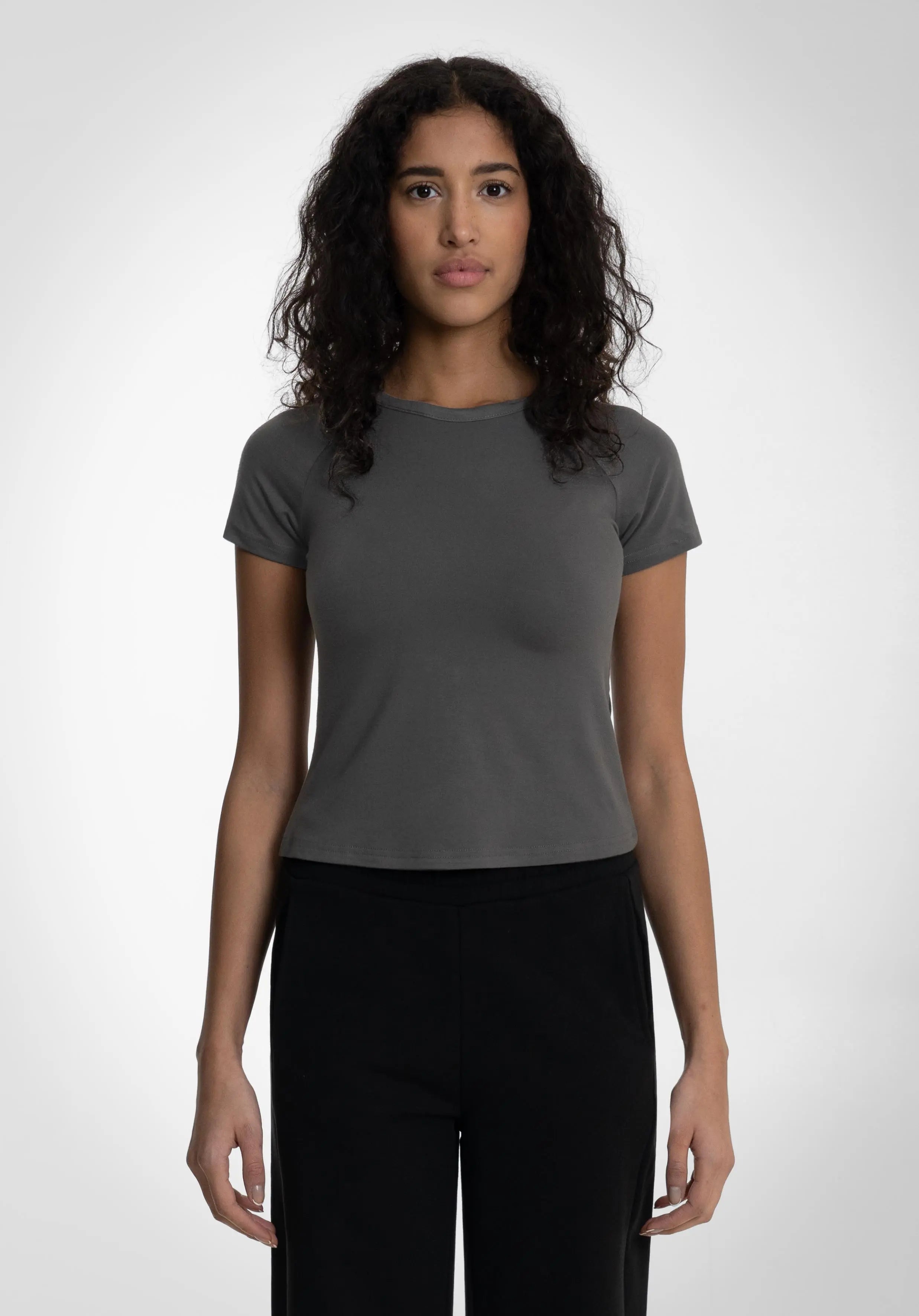 Baby tee - Coral Grey straight-outta-cotton.com