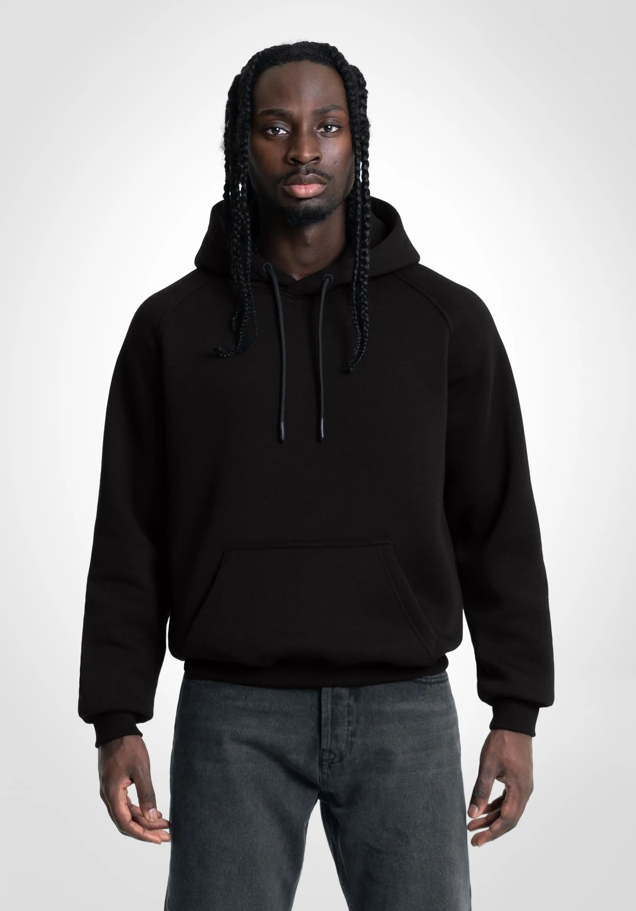 Basic Hoodie - Black Straight Outta Cotton